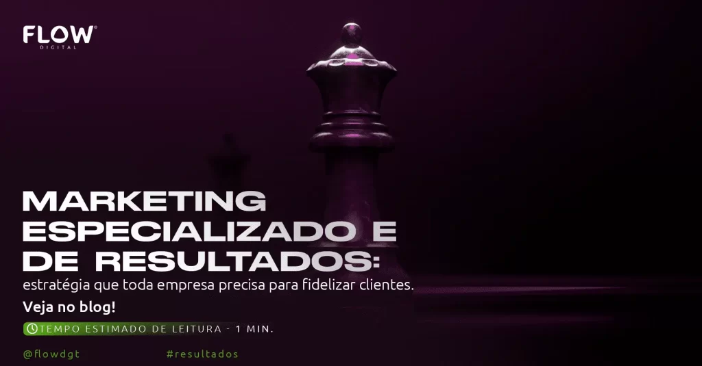 Capa para post blog "Marketing Especializado e Resultados".
